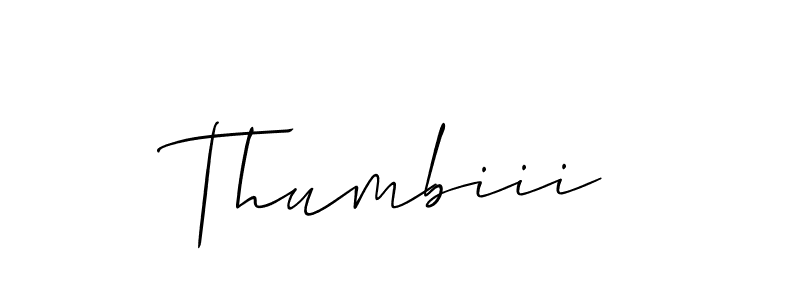 Make a beautiful signature design for name Thumbiii. With this signature (Allison_Script) style, you can create a handwritten signature for free. Thumbiii signature style 2 images and pictures png