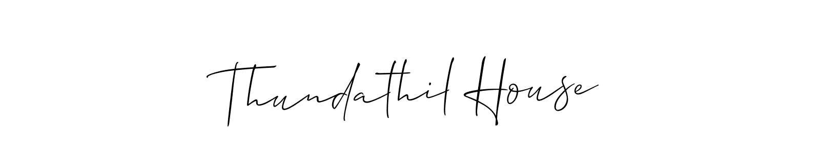 You should practise on your own different ways (Allison_Script) to write your name (Thundathil House) in signature. don't let someone else do it for you. Thundathil House signature style 2 images and pictures png