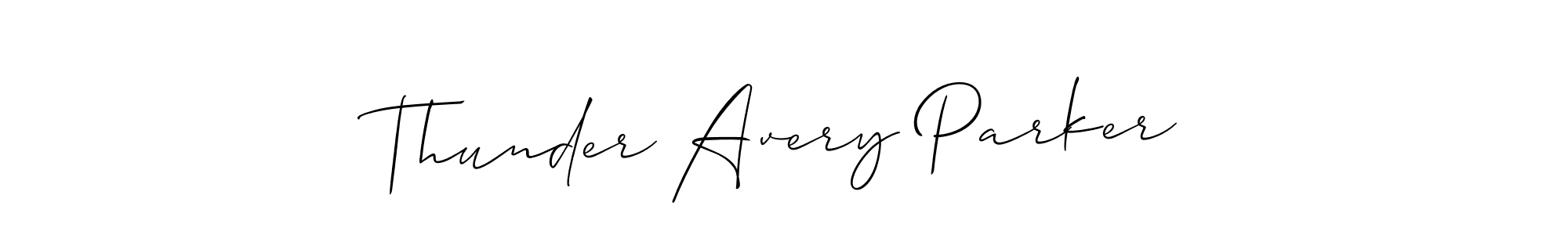 Use a signature maker to create a handwritten signature online. With this signature software, you can design (Allison_Script) your own signature for name Thunder Avery Parker. Thunder Avery Parker signature style 2 images and pictures png