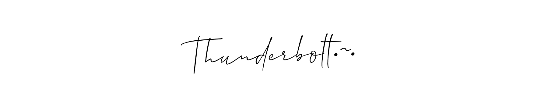 It looks lik you need a new signature style for name Thunderbolt•~•. Design unique handwritten (Allison_Script) signature with our free signature maker in just a few clicks. Thunderbolt•~• signature style 2 images and pictures png