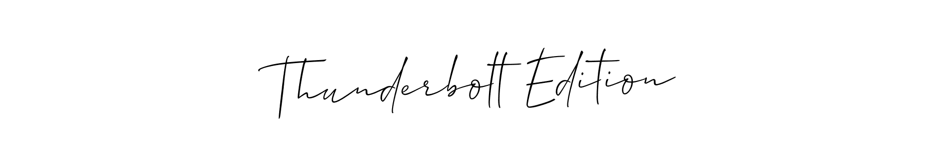 Also we have Thunderbolt Edition name is the best signature style. Create professional handwritten signature collection using Allison_Script autograph style. Thunderbolt Edition signature style 2 images and pictures png