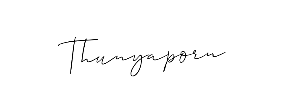 You should practise on your own different ways (Allison_Script) to write your name (Thunyaporn) in signature. don't let someone else do it for you. Thunyaporn signature style 2 images and pictures png