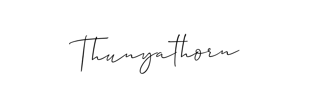 Allison_Script is a professional signature style that is perfect for those who want to add a touch of class to their signature. It is also a great choice for those who want to make their signature more unique. Get Thunyathorn name to fancy signature for free. Thunyathorn signature style 2 images and pictures png