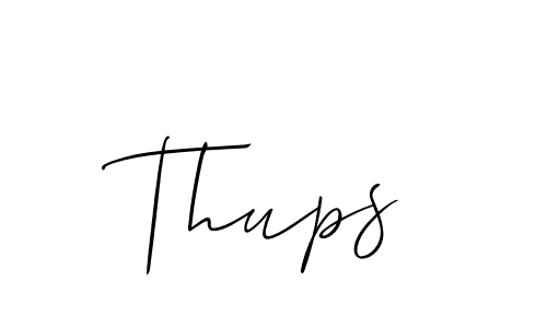 How to make Thups signature? Allison_Script is a professional autograph style. Create handwritten signature for Thups name. Thups signature style 2 images and pictures png