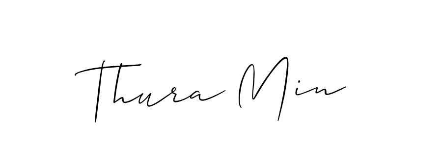 Similarly Allison_Script is the best handwritten signature design. Signature creator online .You can use it as an online autograph creator for name Thura Min. Thura Min signature style 2 images and pictures png