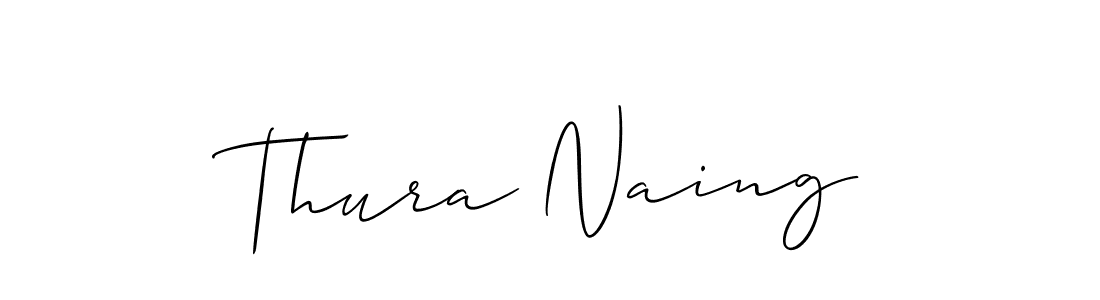 Design your own signature with our free online signature maker. With this signature software, you can create a handwritten (Allison_Script) signature for name Thura Naing. Thura Naing signature style 2 images and pictures png