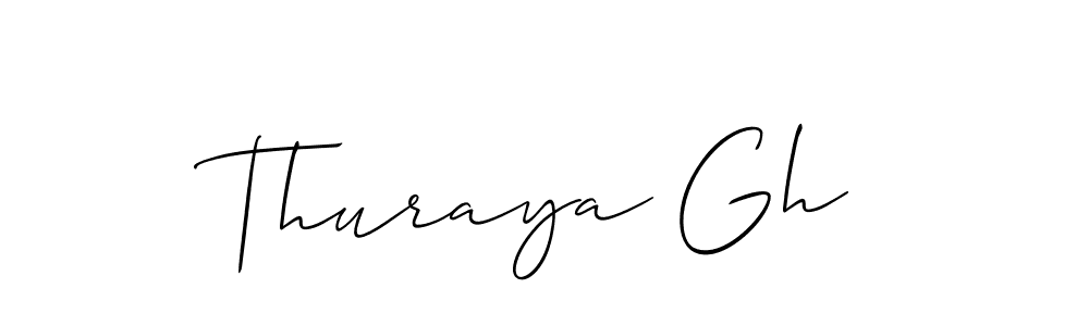 Create a beautiful signature design for name Thuraya Gh. With this signature (Allison_Script) fonts, you can make a handwritten signature for free. Thuraya Gh signature style 2 images and pictures png