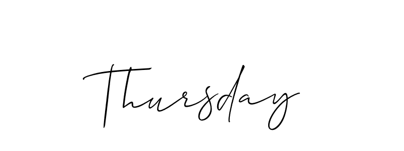 Make a short Thursday signature style. Manage your documents anywhere anytime using Allison_Script. Create and add eSignatures, submit forms, share and send files easily. Thursday signature style 2 images and pictures png