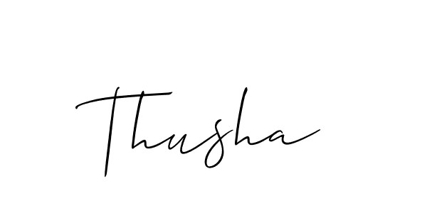 Best and Professional Signature Style for Thusha. Allison_Script Best Signature Style Collection. Thusha signature style 2 images and pictures png