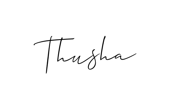 How to Draw Thusha signature style? Allison_Script is a latest design signature styles for name Thusha. Thusha signature style 2 images and pictures png