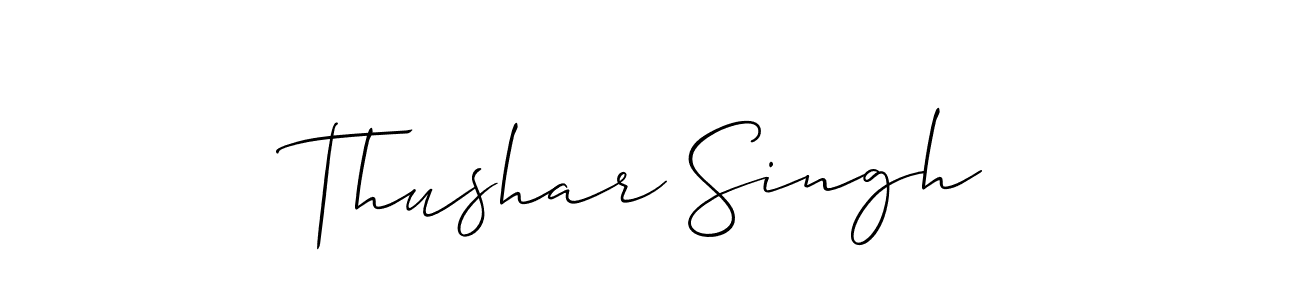 How to Draw Thushar Singh signature style? Allison_Script is a latest design signature styles for name Thushar Singh. Thushar Singh signature style 2 images and pictures png