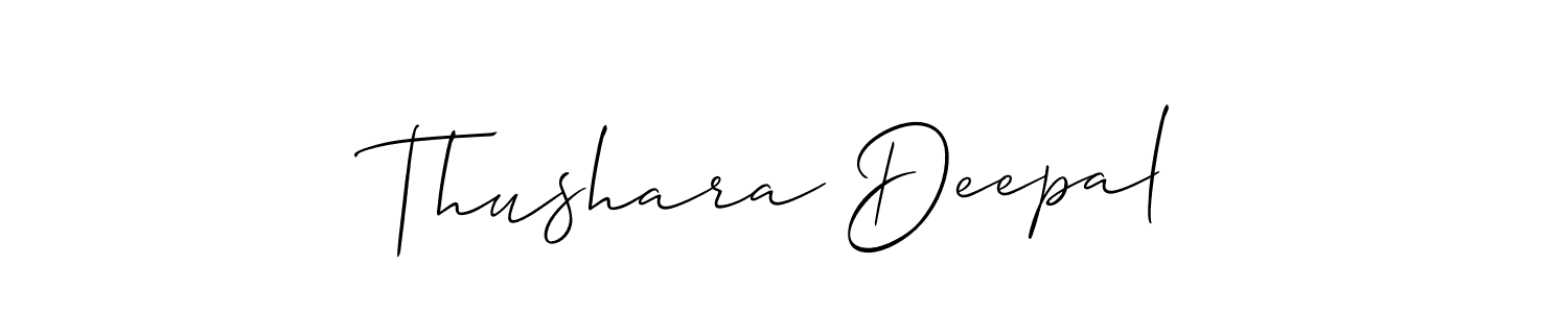 You should practise on your own different ways (Allison_Script) to write your name (Thushara Deepal) in signature. don't let someone else do it for you. Thushara Deepal signature style 2 images and pictures png