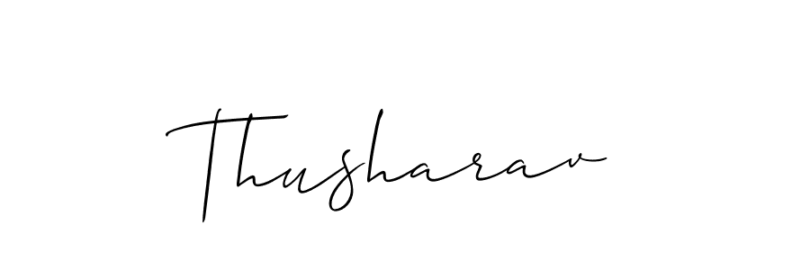 if you are searching for the best signature style for your name Thusharav. so please give up your signature search. here we have designed multiple signature styles  using Allison_Script. Thusharav signature style 2 images and pictures png