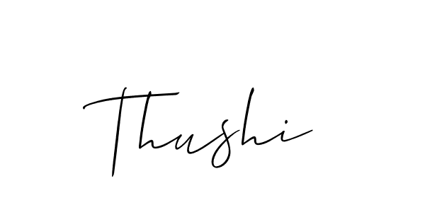 Also we have Thushi name is the best signature style. Create professional handwritten signature collection using Allison_Script autograph style. Thushi signature style 2 images and pictures png