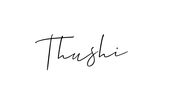 How to make Thushi name signature. Use Allison_Script style for creating short signs online. This is the latest handwritten sign. Thushi signature style 2 images and pictures png
