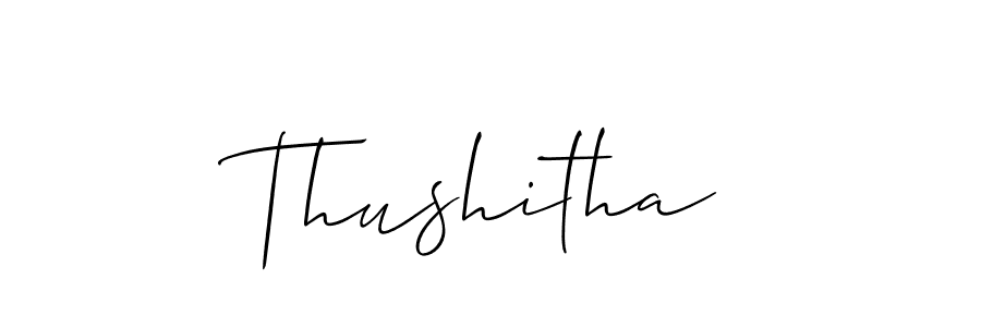 Also we have Thushitha name is the best signature style. Create professional handwritten signature collection using Allison_Script autograph style. Thushitha signature style 2 images and pictures png
