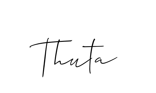 Make a beautiful signature design for name Thuta. Use this online signature maker to create a handwritten signature for free. Thuta signature style 2 images and pictures png