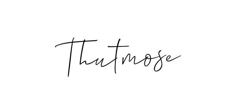 Use a signature maker to create a handwritten signature online. With this signature software, you can design (Allison_Script) your own signature for name Thutmose. Thutmose signature style 2 images and pictures png