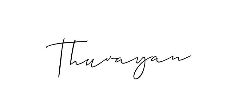 Create a beautiful signature design for name Thuvayan. With this signature (Allison_Script) fonts, you can make a handwritten signature for free. Thuvayan signature style 2 images and pictures png