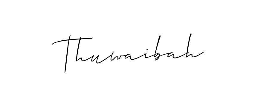 Also You can easily find your signature by using the search form. We will create Thuwaibah name handwritten signature images for you free of cost using Allison_Script sign style. Thuwaibah signature style 2 images and pictures png