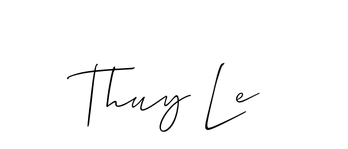 Also You can easily find your signature by using the search form. We will create Thuy Le name handwritten signature images for you free of cost using Allison_Script sign style. Thuy Le signature style 2 images and pictures png