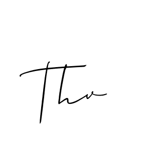 How to make Thv signature? Allison_Script is a professional autograph style. Create handwritten signature for Thv name. Thv signature style 2 images and pictures png