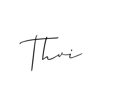 Create a beautiful signature design for name Thvi. With this signature (Allison_Script) fonts, you can make a handwritten signature for free. Thvi signature style 2 images and pictures png