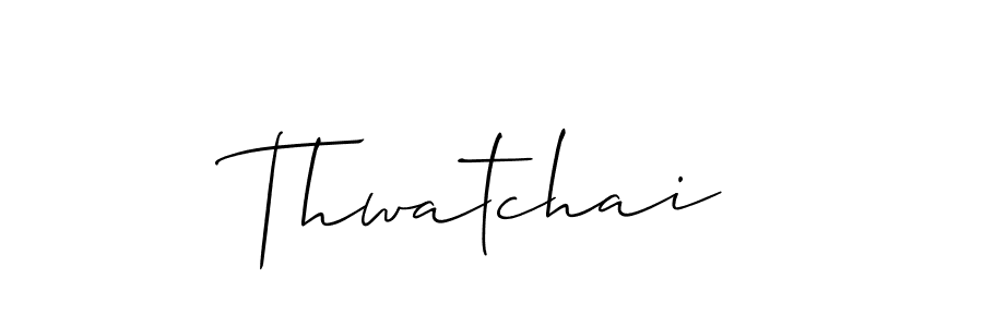 Design your own signature with our free online signature maker. With this signature software, you can create a handwritten (Allison_Script) signature for name Thwatchai. Thwatchai signature style 2 images and pictures png