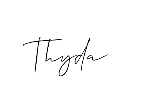 Allison_Script is a professional signature style that is perfect for those who want to add a touch of class to their signature. It is also a great choice for those who want to make their signature more unique. Get Thyda name to fancy signature for free. Thyda signature style 2 images and pictures png