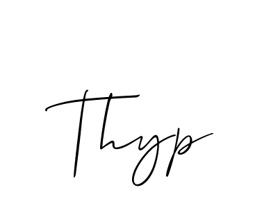 How to Draw Thyp signature style? Allison_Script is a latest design signature styles for name Thyp. Thyp signature style 2 images and pictures png