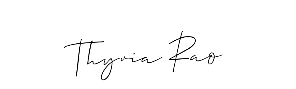 Similarly Allison_Script is the best handwritten signature design. Signature creator online .You can use it as an online autograph creator for name Thyvia Rao. Thyvia Rao signature style 2 images and pictures png
