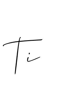 You should practise on your own different ways (Allison_Script) to write your name (Ti) in signature. don't let someone else do it for you. Ti signature style 2 images and pictures png