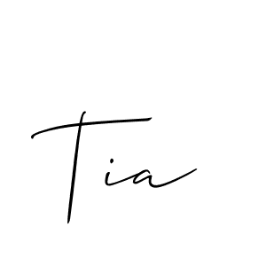 Create a beautiful signature design for name Tia. With this signature (Allison_Script) fonts, you can make a handwritten signature for free. Tia signature style 2 images and pictures png