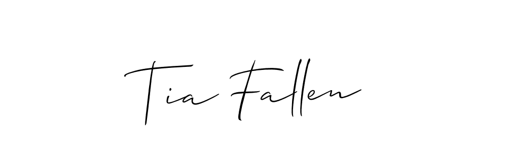 Also You can easily find your signature by using the search form. We will create Tia Fallen name handwritten signature images for you free of cost using Allison_Script sign style. Tia Fallen signature style 2 images and pictures png