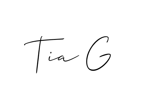 Here are the top 10 professional signature styles for the name Tia G. These are the best autograph styles you can use for your name. Tia G signature style 2 images and pictures png