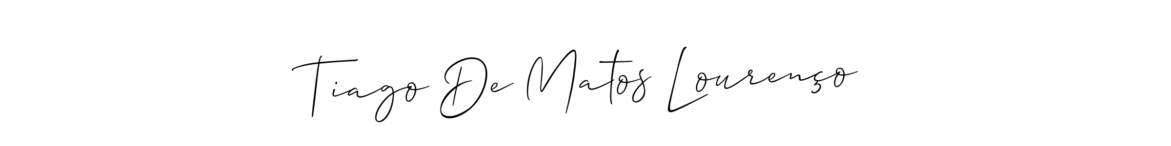 How to Draw Tiago De Matos Lourenço signature style? Allison_Script is a latest design signature styles for name Tiago De Matos Lourenço. Tiago De Matos Lourenço signature style 2 images and pictures png