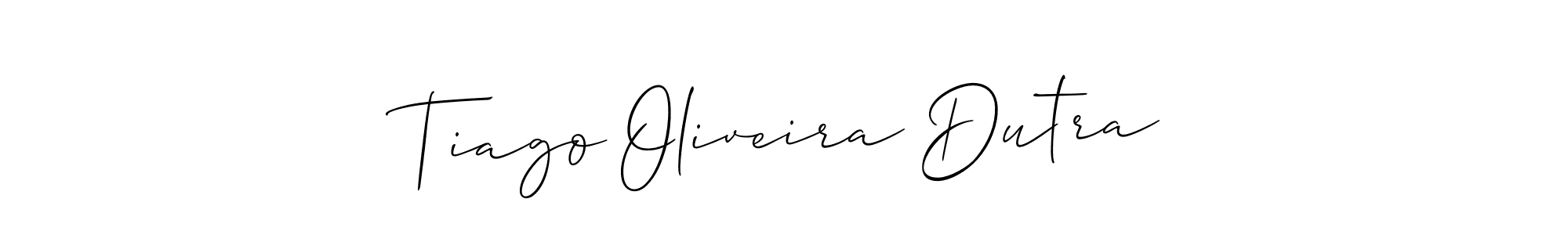Create a beautiful signature design for name Tiago Oliveira Dutra. With this signature (Allison_Script) fonts, you can make a handwritten signature for free. Tiago Oliveira Dutra signature style 2 images and pictures png