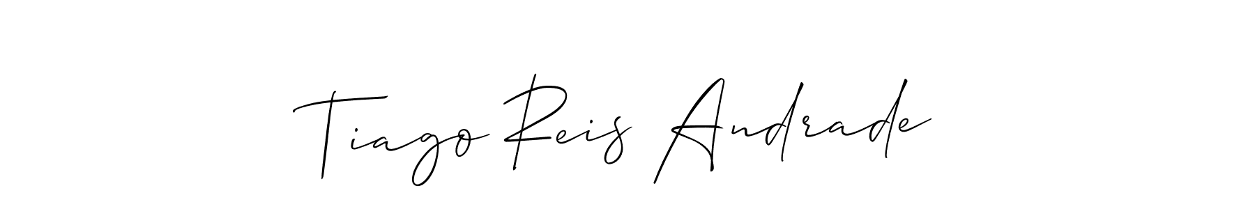 It looks lik you need a new signature style for name Tiago Reis Andrade. Design unique handwritten (Allison_Script) signature with our free signature maker in just a few clicks. Tiago Reis Andrade signature style 2 images and pictures png