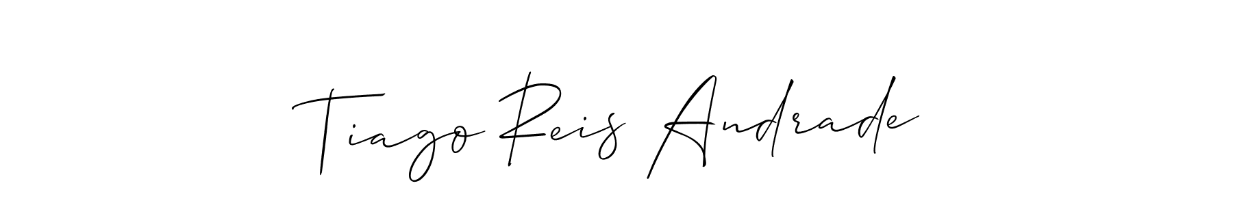 It looks lik you need a new signature style for name Tiago Reis Andrade. Design unique handwritten (Allison_Script) signature with our free signature maker in just a few clicks. Tiago Reis Andrade signature style 2 images and pictures png