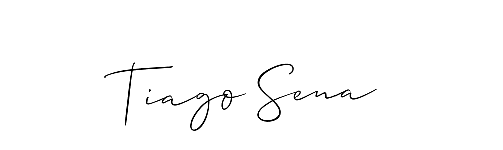 How to Draw Tiago Sena signature style? Allison_Script is a latest design signature styles for name Tiago Sena. Tiago Sena signature style 2 images and pictures png