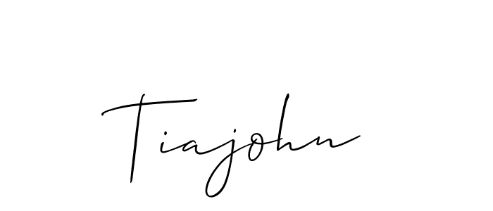 Make a beautiful signature design for name Tiajohn. With this signature (Allison_Script) style, you can create a handwritten signature for free. Tiajohn signature style 2 images and pictures png