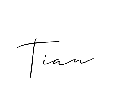 Design your own signature with our free online signature maker. With this signature software, you can create a handwritten (Allison_Script) signature for name Tian. Tian signature style 2 images and pictures png