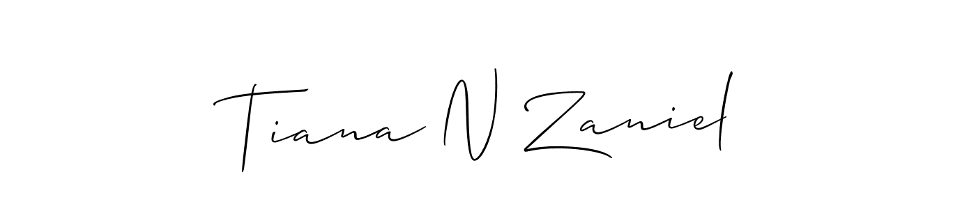 Best and Professional Signature Style for Tiana N Zaniel. Allison_Script Best Signature Style Collection. Tiana N Zaniel signature style 2 images and pictures png