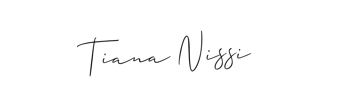 How to make Tiana Nissi name signature. Use Allison_Script style for creating short signs online. This is the latest handwritten sign. Tiana Nissi signature style 2 images and pictures png