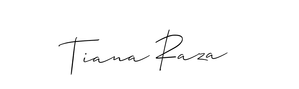 Also You can easily find your signature by using the search form. We will create Tiana Raza name handwritten signature images for you free of cost using Allison_Script sign style. Tiana Raza signature style 2 images and pictures png