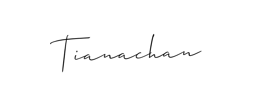 Also we have Tianachan name is the best signature style. Create professional handwritten signature collection using Allison_Script autograph style. Tianachan signature style 2 images and pictures png