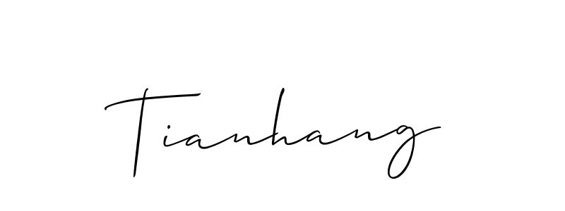 Design your own signature with our free online signature maker. With this signature software, you can create a handwritten (Allison_Script) signature for name Tianhang. Tianhang signature style 2 images and pictures png