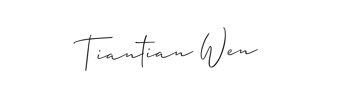 Check out images of Autograph of Tiantian Wen name. Actor Tiantian Wen Signature Style. Allison_Script is a professional sign style online. Tiantian Wen signature style 2 images and pictures png