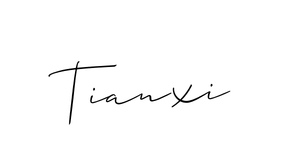 Create a beautiful signature design for name Tianxi. With this signature (Allison_Script) fonts, you can make a handwritten signature for free. Tianxi signature style 2 images and pictures png