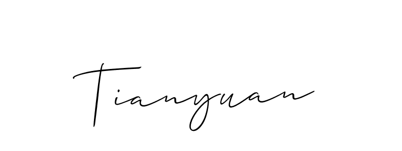You should practise on your own different ways (Allison_Script) to write your name (Tianyuan) in signature. don't let someone else do it for you. Tianyuan signature style 2 images and pictures png